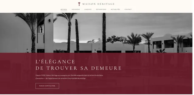Maison Heritage : demo creation web pour Agence immobilière