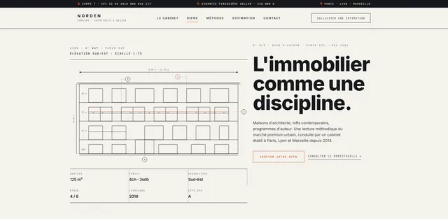 Exemple site web Norden Foncier pour Agence immobilière