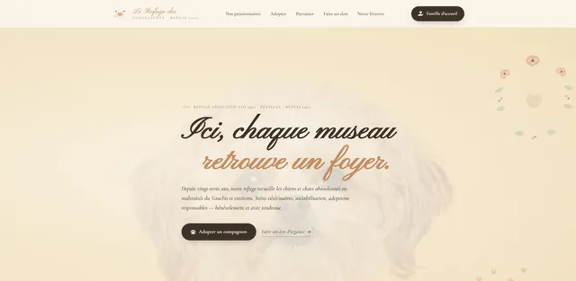 Le Refuge Des Coquelicots : demo creation web pour Association