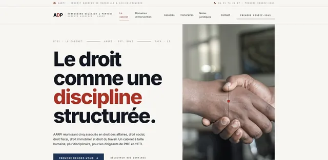 Exemple site web Aubrigeard Delavaur Pertuel pour Avocat
