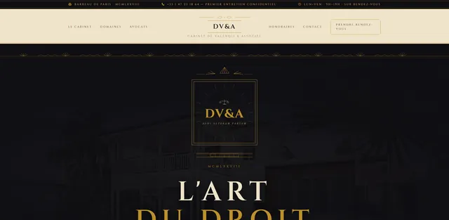Exemple site web Cabinet De Valenois Associes pour Avocat