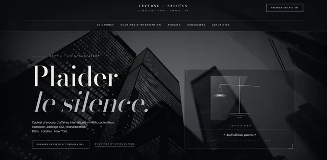 Exemple site web Cabinet Levyrne Saroian pour Avocat