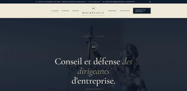 Cabinet Maurevault : demo creation web pour Avocat