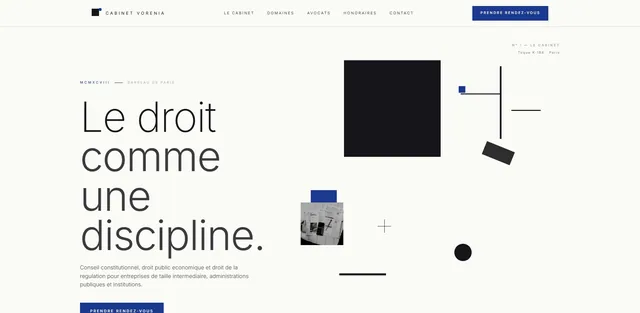 Exemple site web Cabinet Vorenia pour Avocat