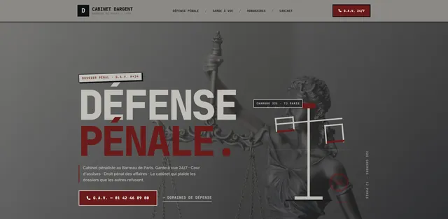 Dargent : demo creation web pour Avocat