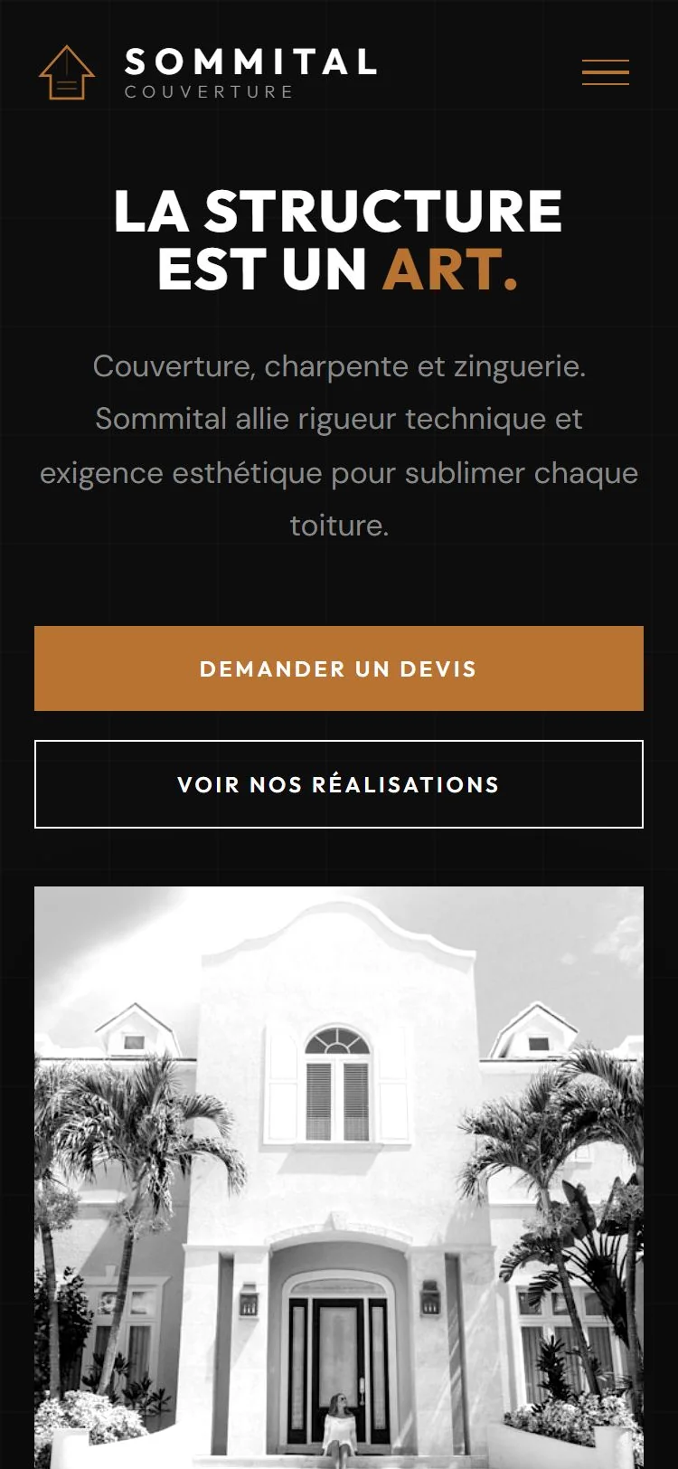 Sommital Couverture : demo creation web pour Couvreur — mobile