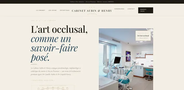 Dentiste site internet demo : Cabinet Aubin Henry