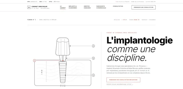 Cabinet Drechsler : demo creation web pour Dentiste