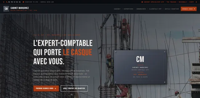 Expert-comptable site internet demo : Cabinet Marquinez