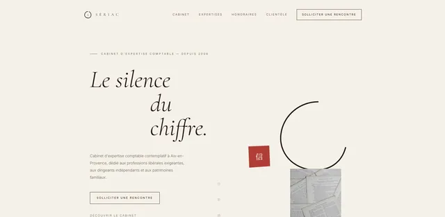 Exemple site web Cabinet Seriac pour Expert-comptable