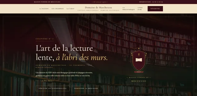 Domaine De Marcheteau : demo creation web pour Hotel