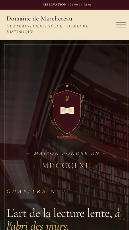 Domaine De Marcheteau : demo creation web pour Hotel