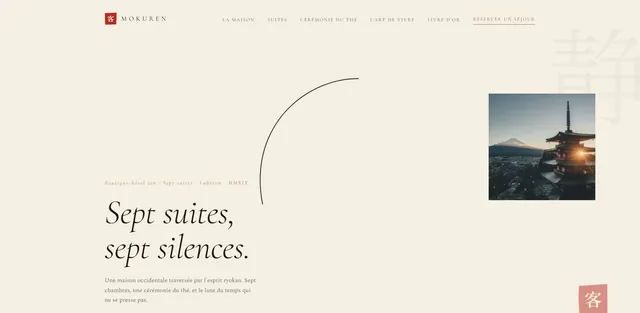 Exemple site web Hotel Mokuren pour Hotel
