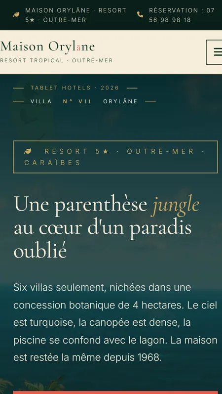 Maison Orylane : demo creation web pour Hotel