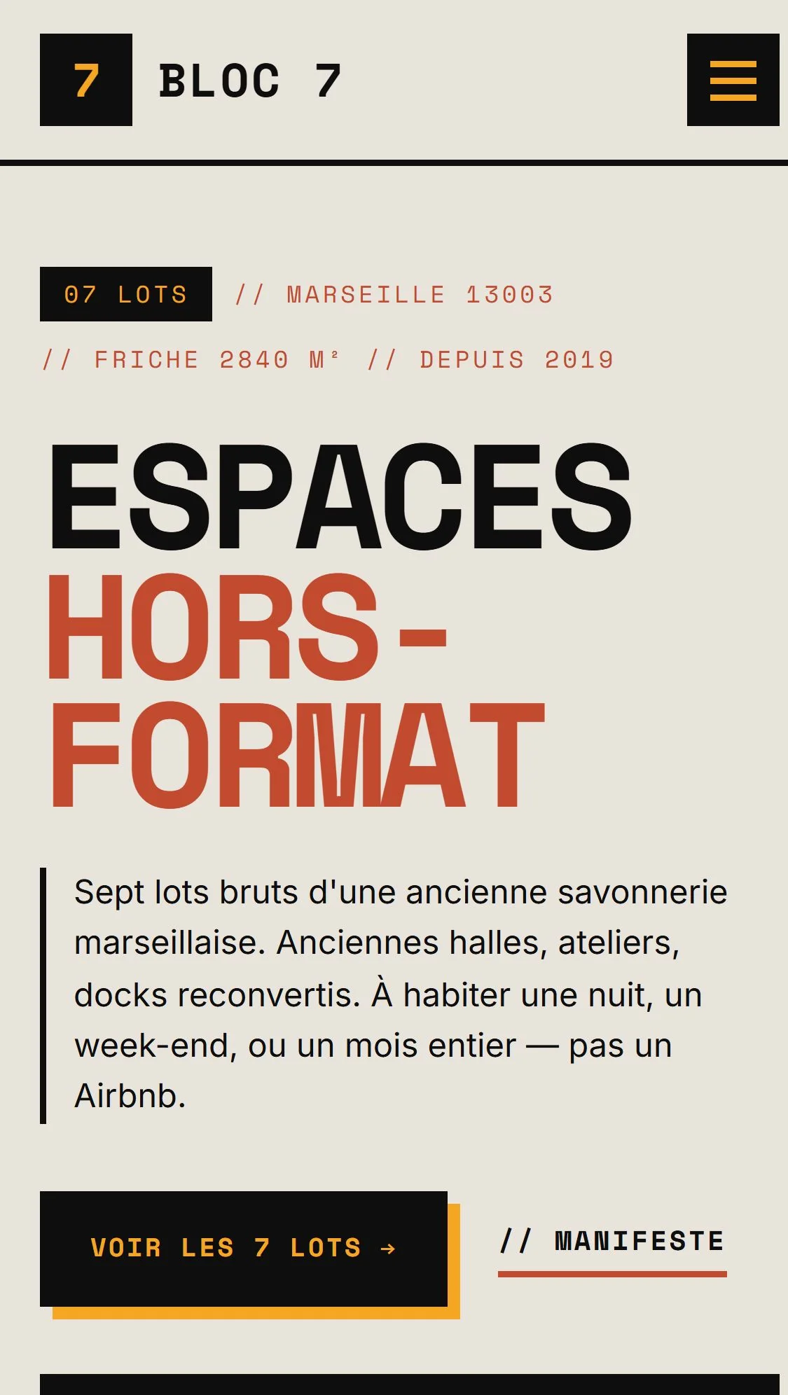 Location saisonnière site internet demo : Bloc 7 — mobile
