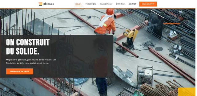 Maçon site internet demo : Batibloc