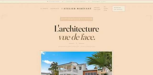 Exemple site web Atelier Mirevant pour Photographe