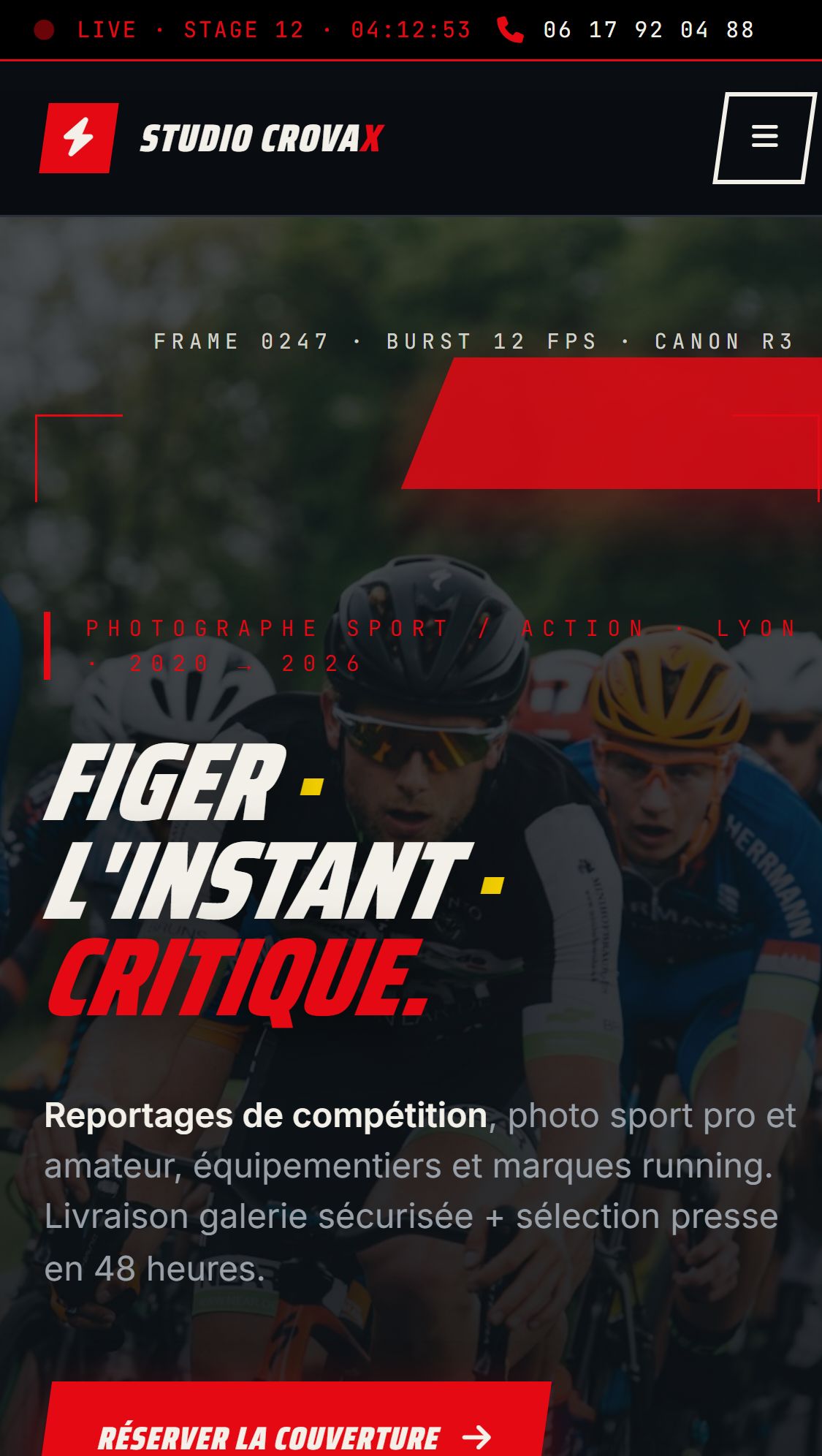Photographe site internet demo : Studio Crovax