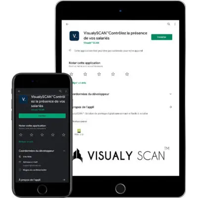 Mockup téléchargement de l'application Visualy Scan