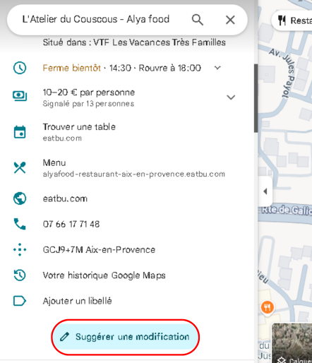 Premiere etape pour dédoublonner une fiche google sur google maps.