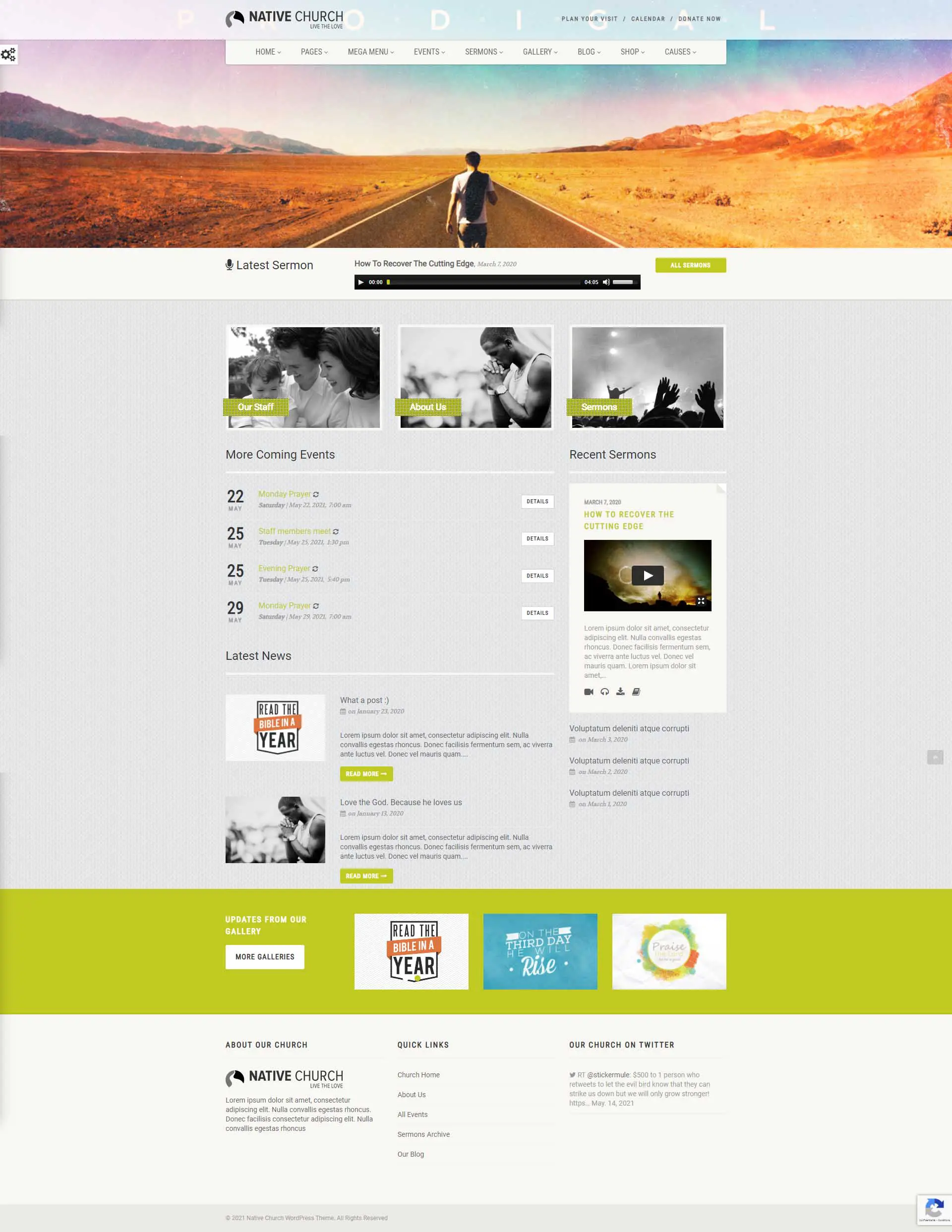 NativeChurch : Template wordpress pour ONG