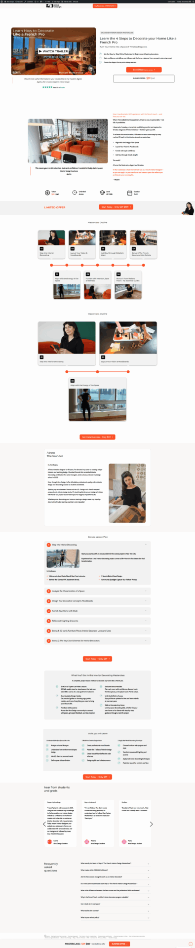 Landing Page Masterclass Alna Design