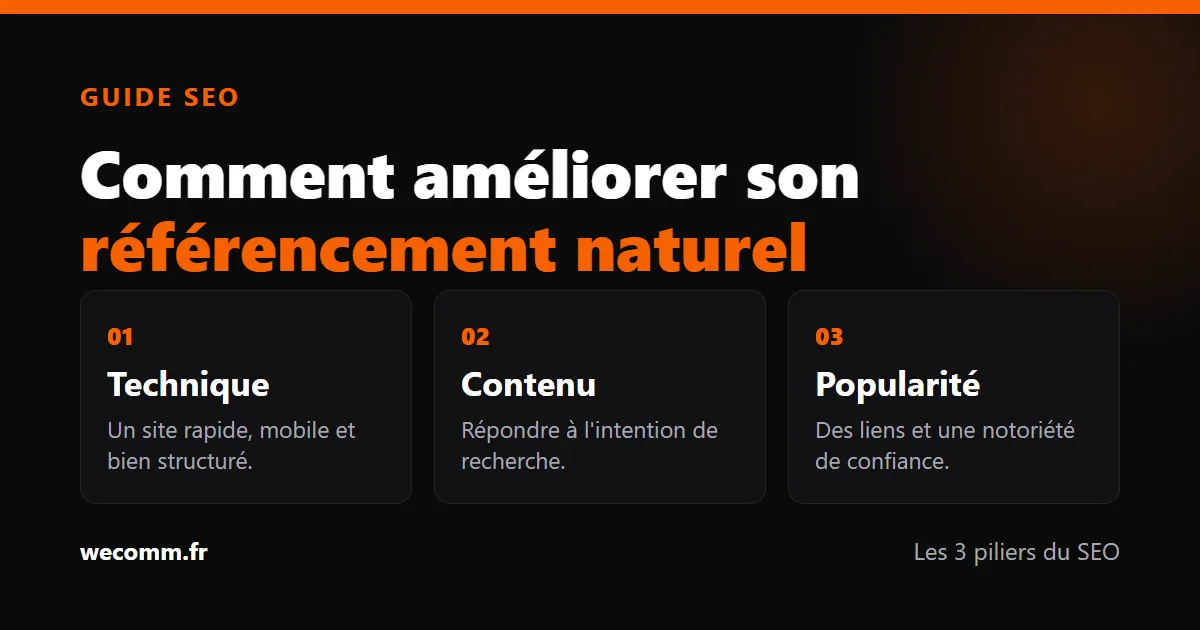 Comment améliorer son référencement naturel : les 3 piliers du SEO