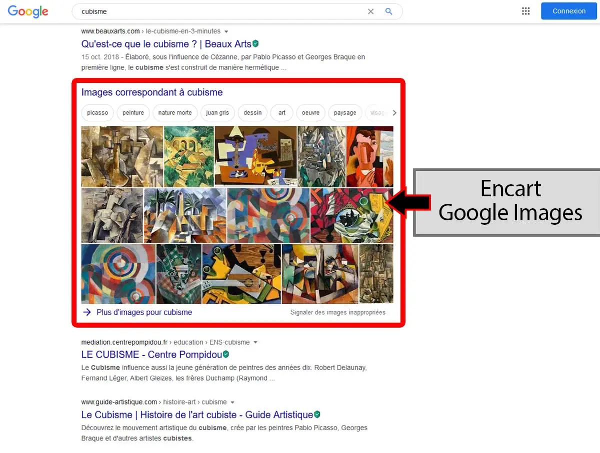Google images dans les résultats google