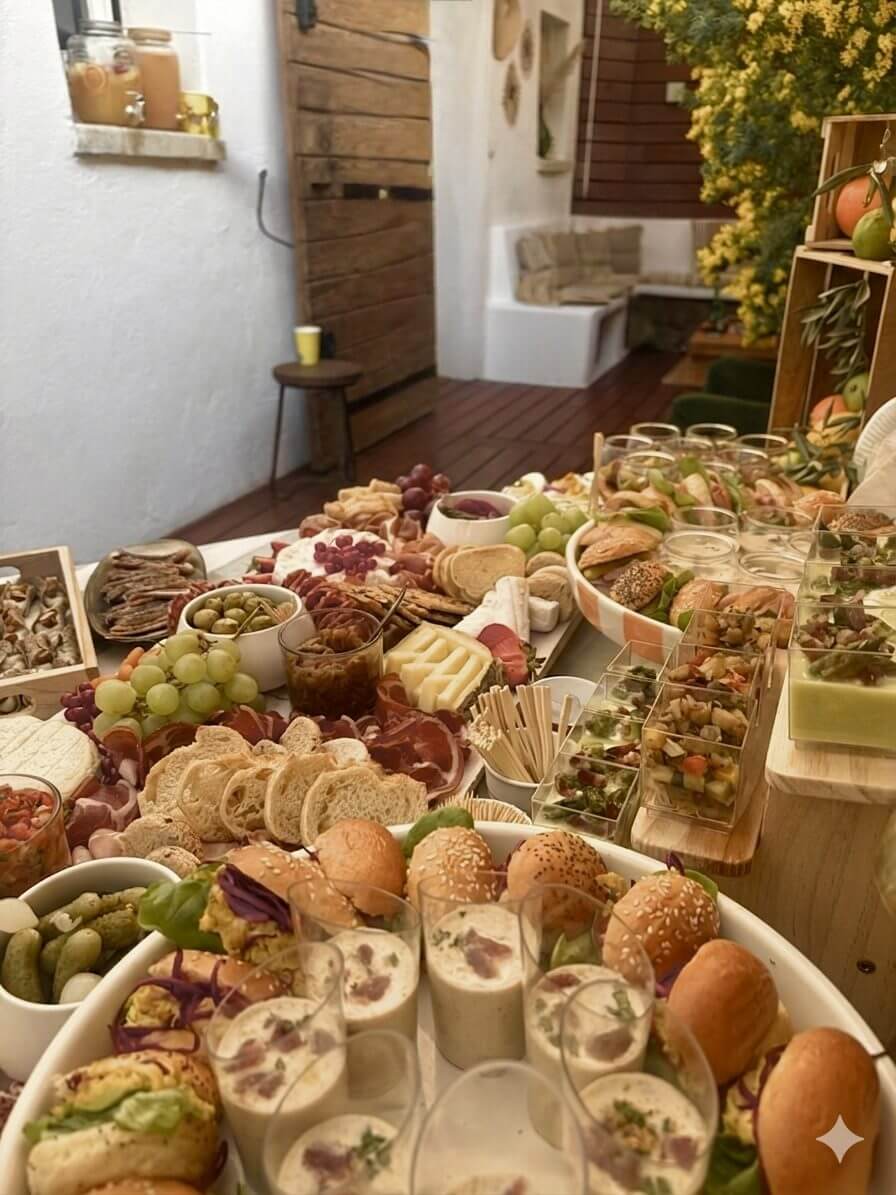 Cliquer pour agrandir Grand buffet événementiel pour un cocktail, traiteur à Aix-en-Provence